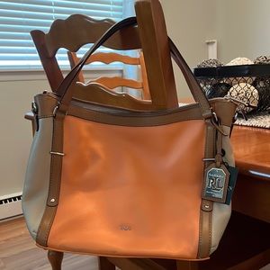 Ralph Lauren Leather Grafton Felicity Hobo Bag, NWT